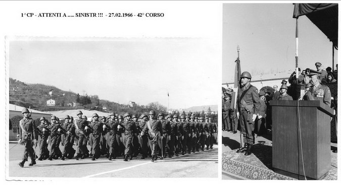 GIURAMENTO  42° CORSO AUC ASCOLI PICENO - 27 febb 1966 -  1^CP - ATTENTI A ..... SINISTR !!!